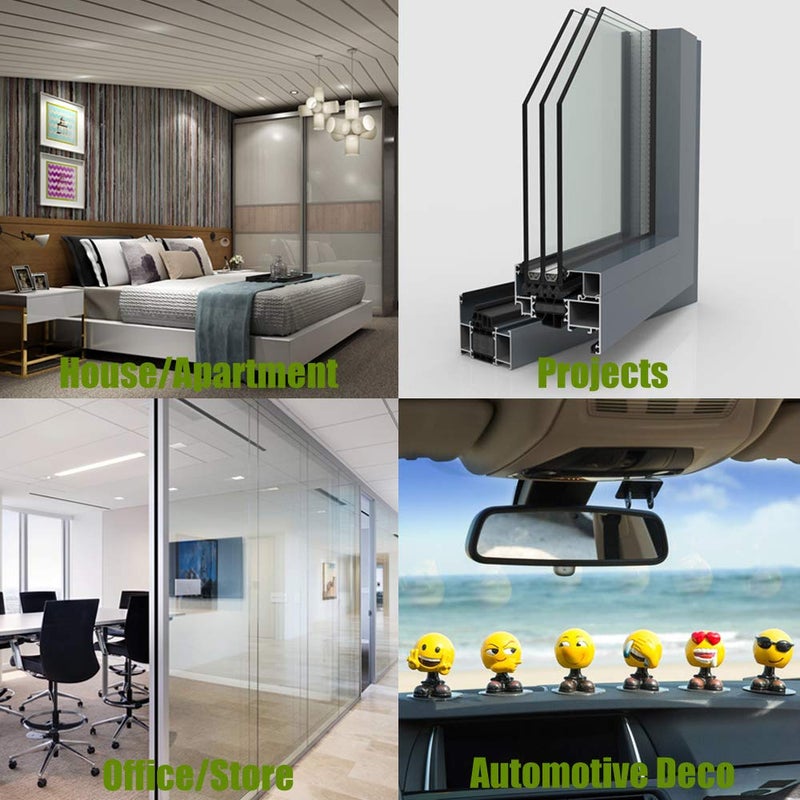 LLPT شريط لاصق مزدوج الجوانب LLPT 0.4 بوصة × 108 قدم شريط فوم أكريليك للتثبيت مقاوم للعوامل الجوية خالي من البقايا لاصق قوي لشرائط LED ديكور المنزل والمكتب رمادي (GA408) - Image 5